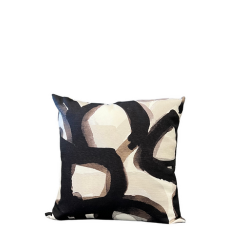 Abstraction Obsidian Cushion 