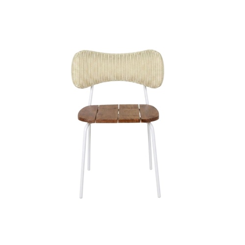 August Dining Chair - Whitewash/White