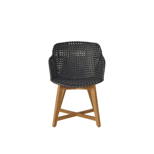 Shell Armchair - Black Open Weave 