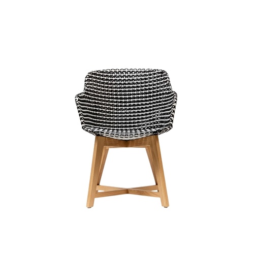 Shell Armchair |  Black & Ice-White -Flt