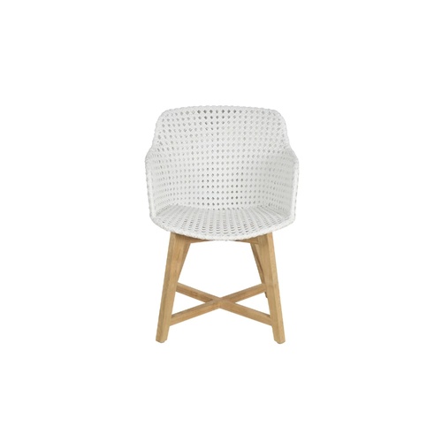 Shell Armchair - Ice White Open Weave