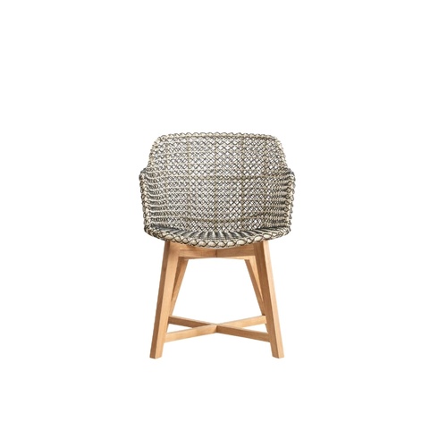 Shell Armchair |  Black & Whitewash -Rnd