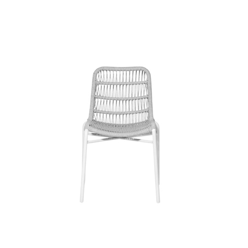 Tiah Dining Chair - Silver/White