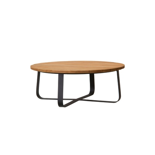 Dena Teak Top Coffee Table - Black 