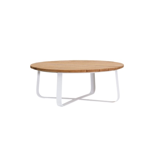 Dena Teak Top Coffee Table - White 