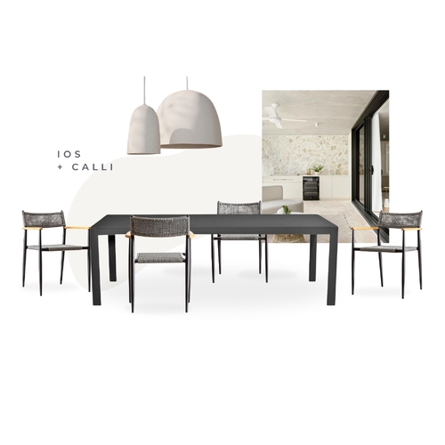 Ios Dining Table + Calli Armchair - Blk