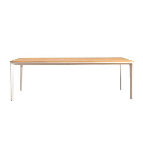 Marco Teak Top Dining Table - White | 240cm