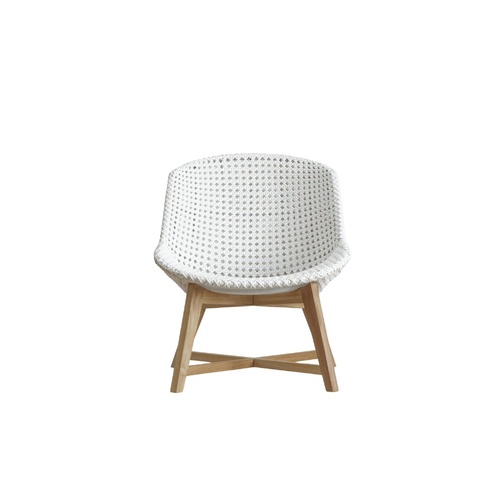 Skal Lounge Chair - Ice White Open Weave