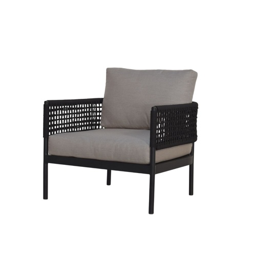 Sarai Lounge Chair - Fossil | Black