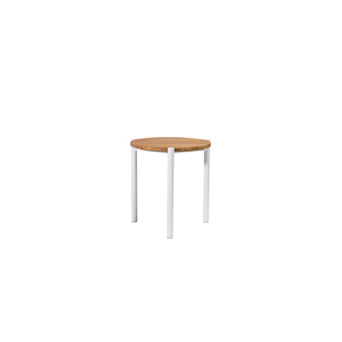 Banyan Teak Side Table - White