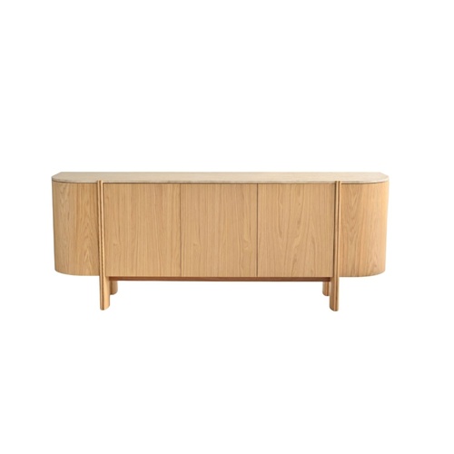 Maverick Sideboard - Beige Travertine/Light Oak 