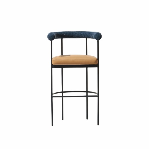 Grafton Bar Stool - Sandstone/Dark Blue