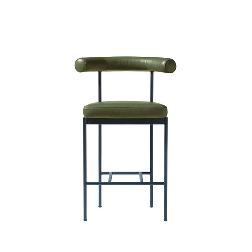 Elsa Bar Stool - Heritage Green Leather 