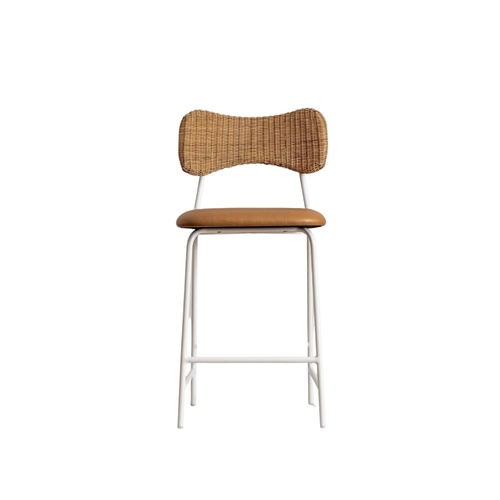 August Bar Stool - Tan/Nat/White