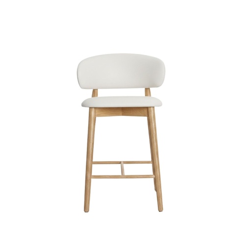 Celine Bar Stool -  White VL  | Nat Oak