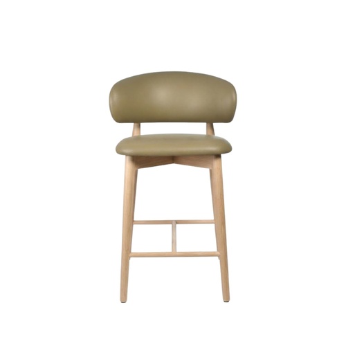 Celine Bar Stool - Silver/Tan 