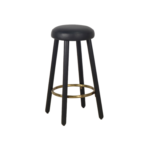 Button Kitchen Bar Stool - Black/Charcoal 