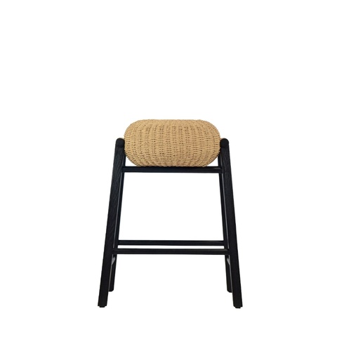 Float Cushion Bar Stool - Nat/Charcoal
