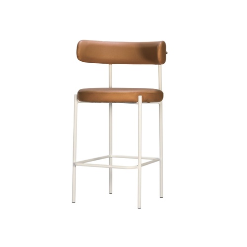 Oliver Bar Stool - Camel VL/White