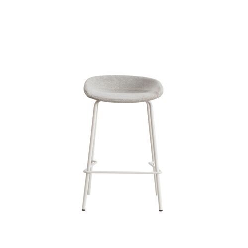 Nelson Bar Stool - Textured Biscuit / White 