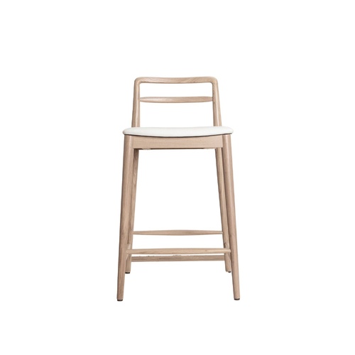 Vian Bar Stool - WhiteVL/Silver