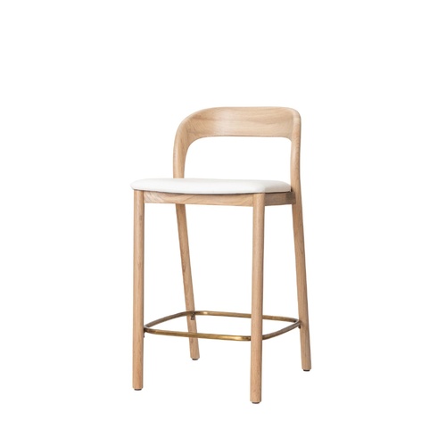 Neva Bar Stool - Silver/White
