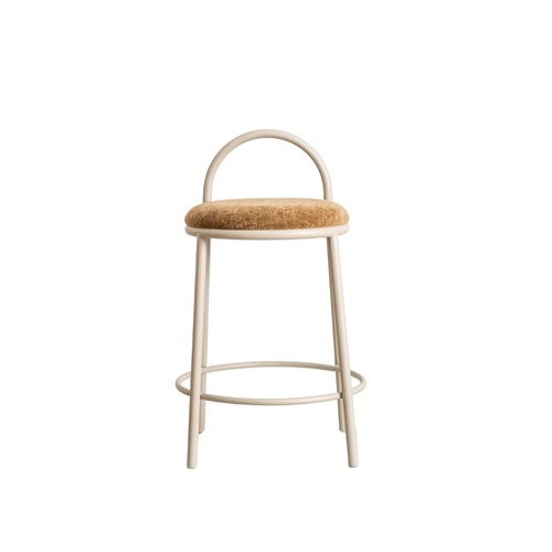 Astro Bar Stool - Tan Chenille/Feather 