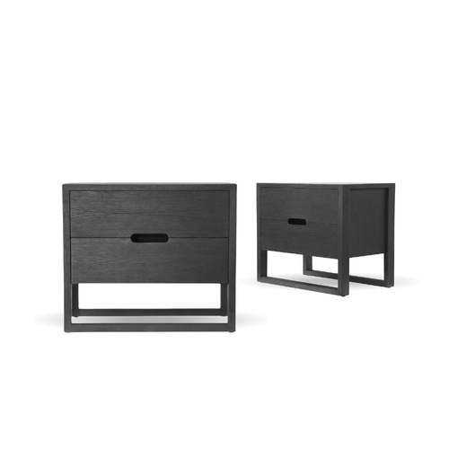 Solaris Bedside  - Charcoal | Set of 2