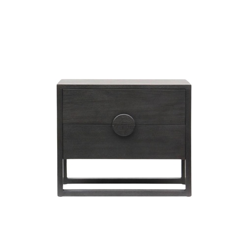 Solaris Bedside - Round Handle | Charcoal 