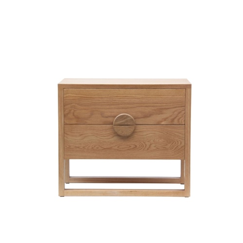 Solaris Bedside - Round Handle | Natural