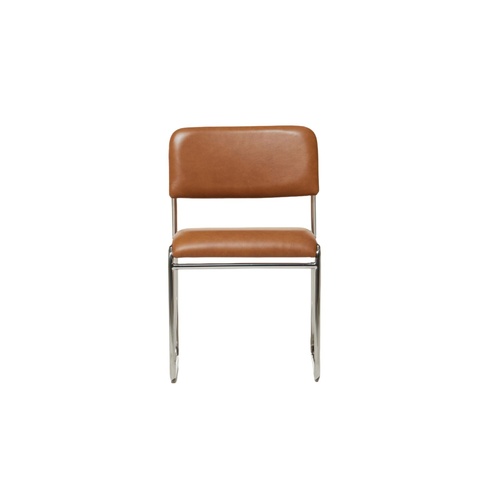 Hewey Dining Chair - Saddle Camel Leather 