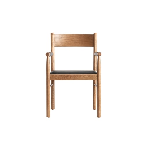 Misses Dining Chair - Black Saddle Leather 