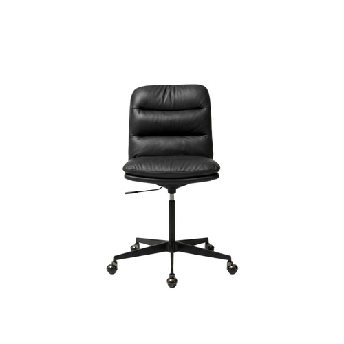 The Lair Chair - Black Saddle Leather 
