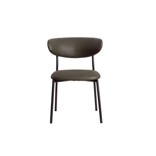 Kelsey Dining Chair - Dark Olive/Black 