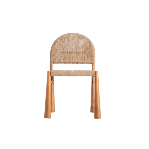 Abaca Dining Chair - Light Banana Weave/Teak