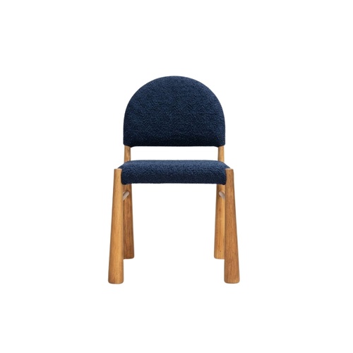 Abaca Dining Chair - Maja Midnight Blue/Teak 