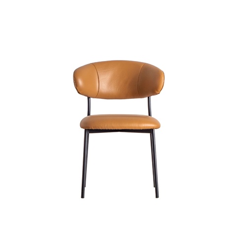 Olive Dining Chair - Tan Leather 