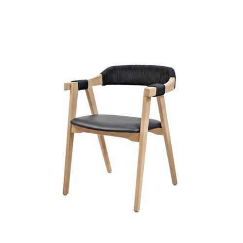 Chris Armchair - Black Rope/Black VL/Blonde