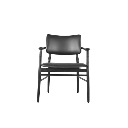 Evander Armchair - Black VL/Charcoal