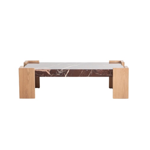 Samson Coffee Table- Red Jesper Marble 