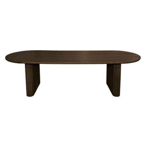 Addison Oval Dining Table - 280cm | Dark Walnut