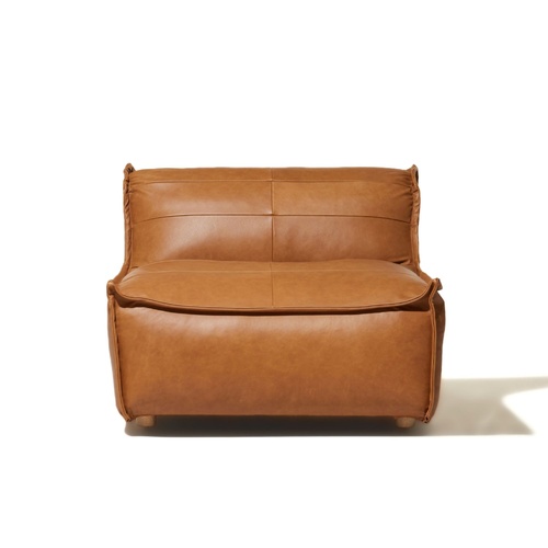 Homecrest Lounge Chair - Saddle Camel Leather 
