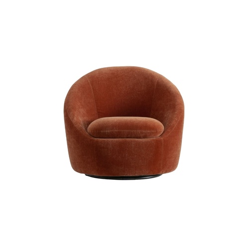 Cleo Swivel Chair - Mossi Rust