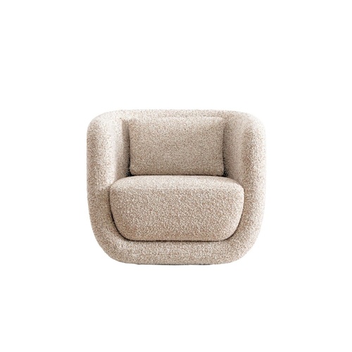 Freya Swivel Lounge Chair - Milk/Camel 