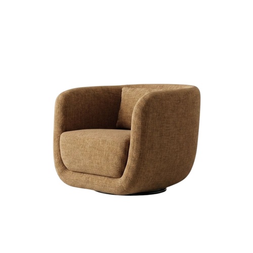 Freya Swivel Lounge Chair - Tan Chenille 