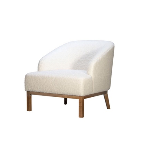 Frank Lounge Chair - White Faux Sheepskin