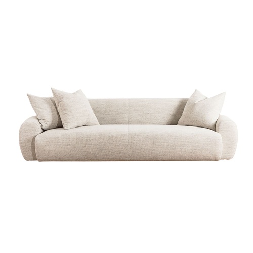 Marlow Sofa w/arms | 260cm | Narla Angora 