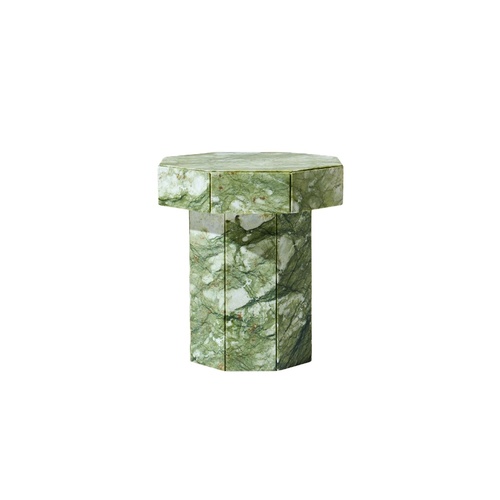 Bel Air Side Table - Matte Verdence Green Marble