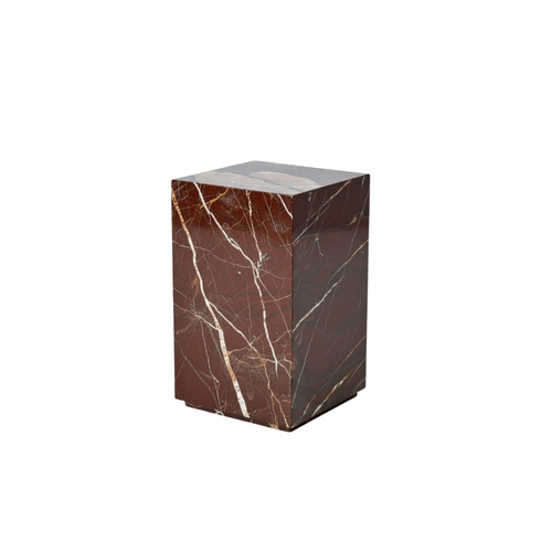 Leni Plinth Side Table - Red Jesper | High