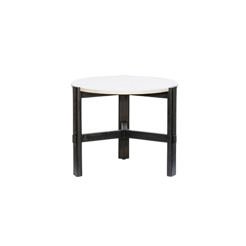 Liam Low Side Table - Charcoal/White